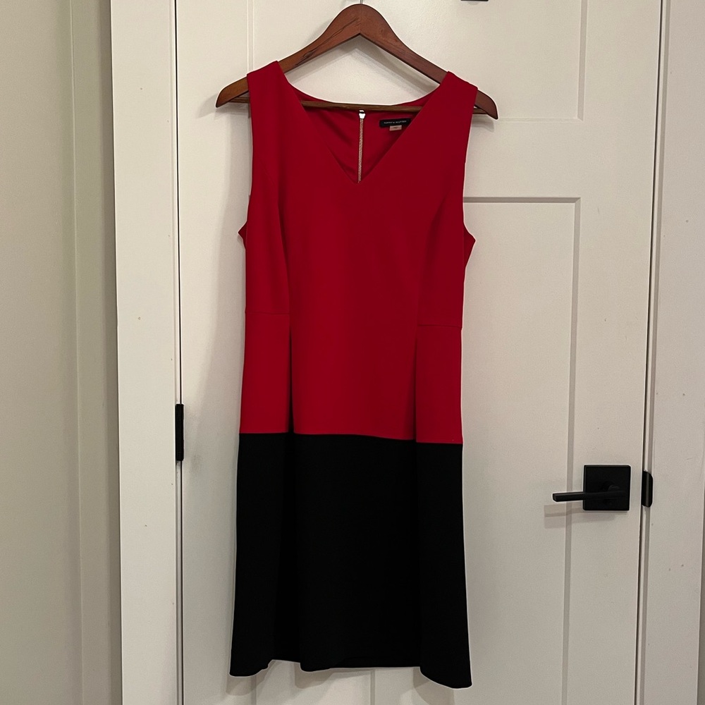 Red and Black Cocktail Dress